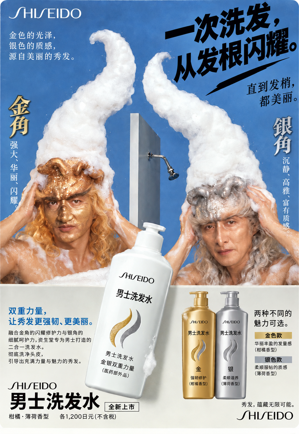 Shiseido shampoo ad (资生堂洗发水广告)